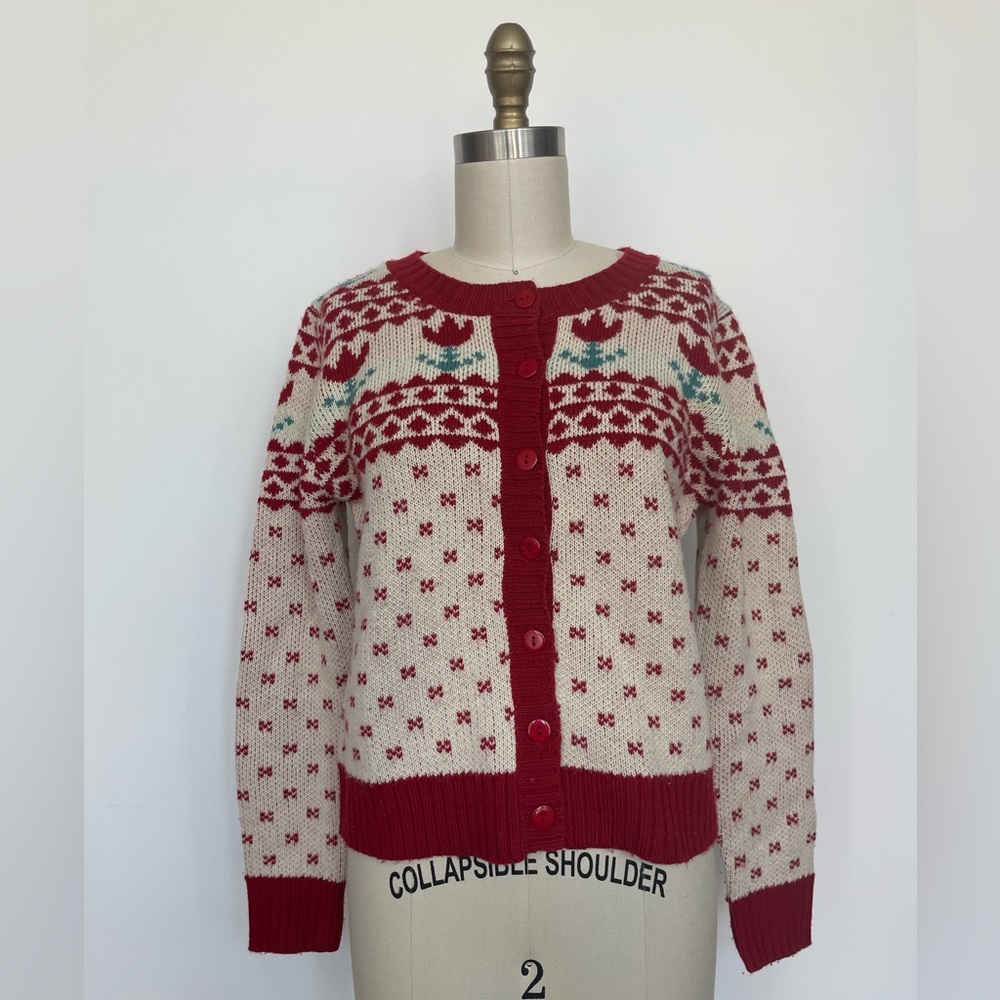 Japanese Fair Isle Tulip Cardigan